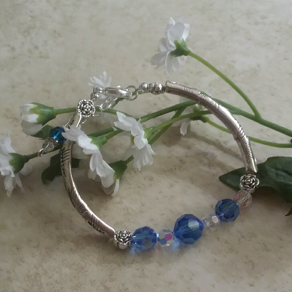 Swarovski Sapphire Blue Silvertone Bracelet